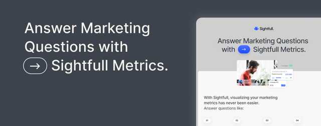 Visualizing marketing metrics with Sightfull